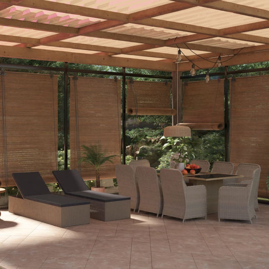 Set da Pranzo da Giardino 11 pz in Polyrattan Marrone - homemem39