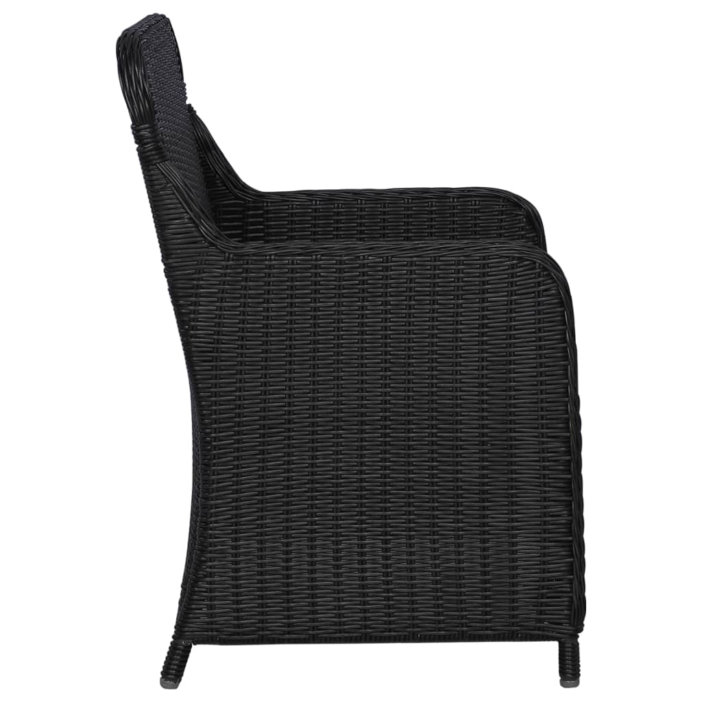 Set da Pranzo da Giardino 9 pz in Polyrattan Nero - homemem39