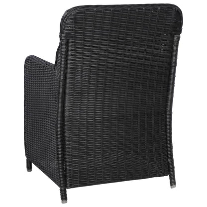 Set da Pranzo da Giardino 9 pz in Polyrattan Nero - homemem39