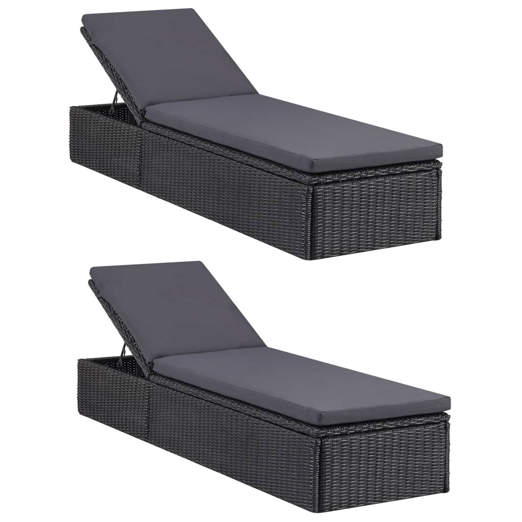 Set da Pranzo da Giardino 11 pz in Polyrattan Nero - homemem39