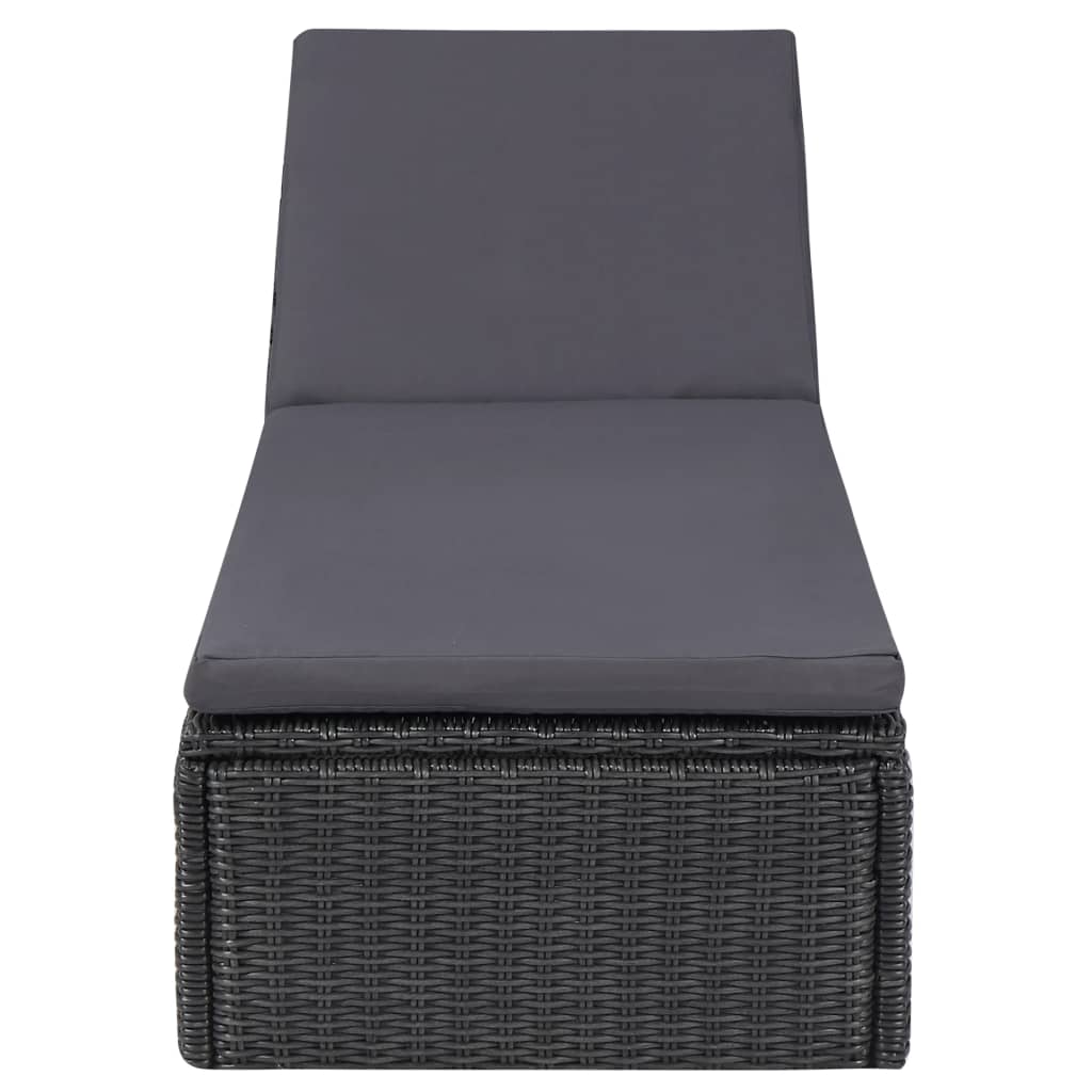 Set da Pranzo da Giardino 11 pz in Polyrattan Nero - homemem39