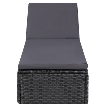 Set da Pranzo da Giardino 11 pz in Polyrattan Nero - homemem39