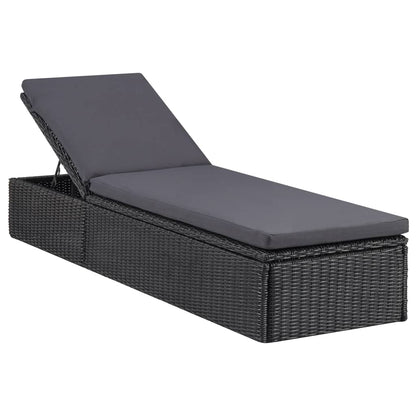 Set da Pranzo da Giardino 9 pz in Polyrattan Nero - homemem39