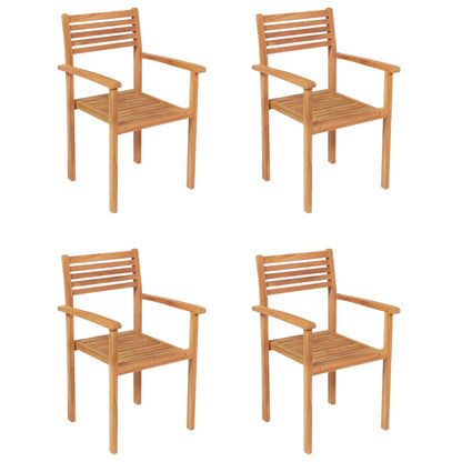 Set da Pranzo da Giardino 5 pz in Legno Massello di Teak - homemem39