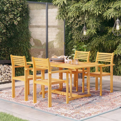 Set da Pranzo da Giardino 5 pz in Legno Massello di Teak - homemem39