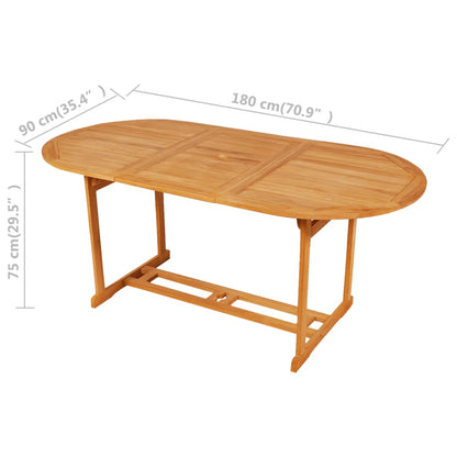 Set da Pranzo da Giardino 9 pz con Cuscini in Legno di Teak - homemem39