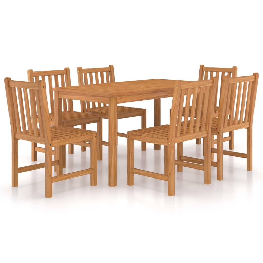 Set da Pranzo per Esterni 7 pz in Legno Massello di Teak - homemem39