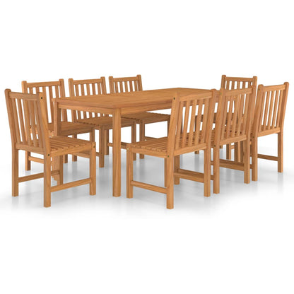 Set da Pranzo per Esterni 9 pz in Legno Massello di Teak - homemem39