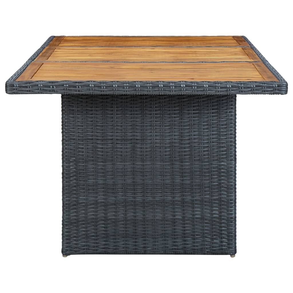 Set Pranzo da Giardino 7 pz con Cuscini Polyrattan Grigio Scuro - homemem39