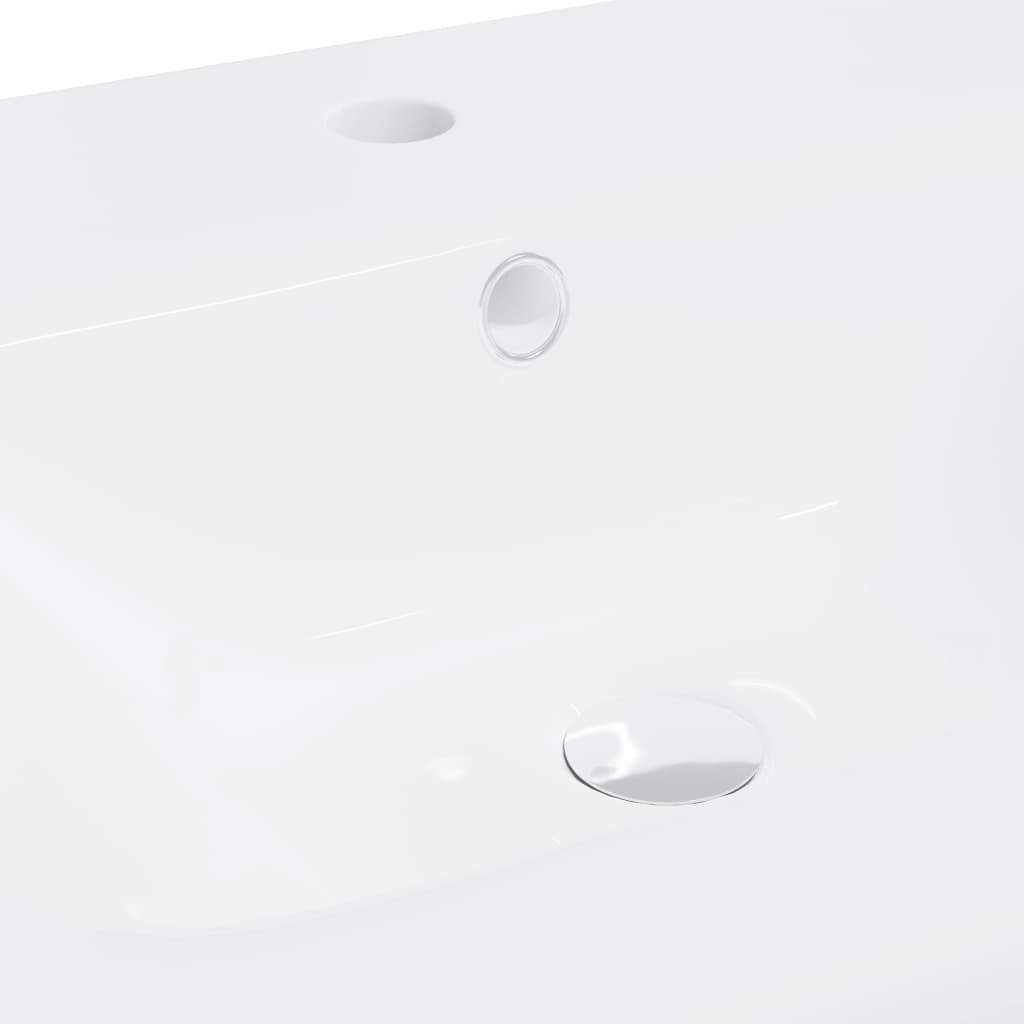 Lavabo da Incasso con Rubinetto 42x39x18 cm in Ceramica Bianco - homemem39