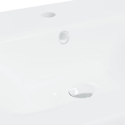 Lavabo da Incasso con Rubinetto 42x39x18 cm in Ceramica Bianco - homemem39