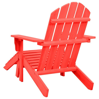 Sedia Giardino Adirondack con Ottomana Massello di Abete Rossa - homemem39