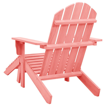 Sedia Giardino Adirondack con Ottomana Massello di Abete Rosa - homemem39