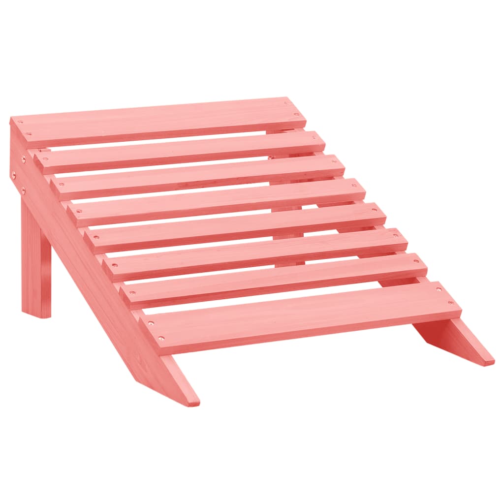 Sedia Giardino Adirondack con Ottomana Massello di Abete Rosa - homemem39