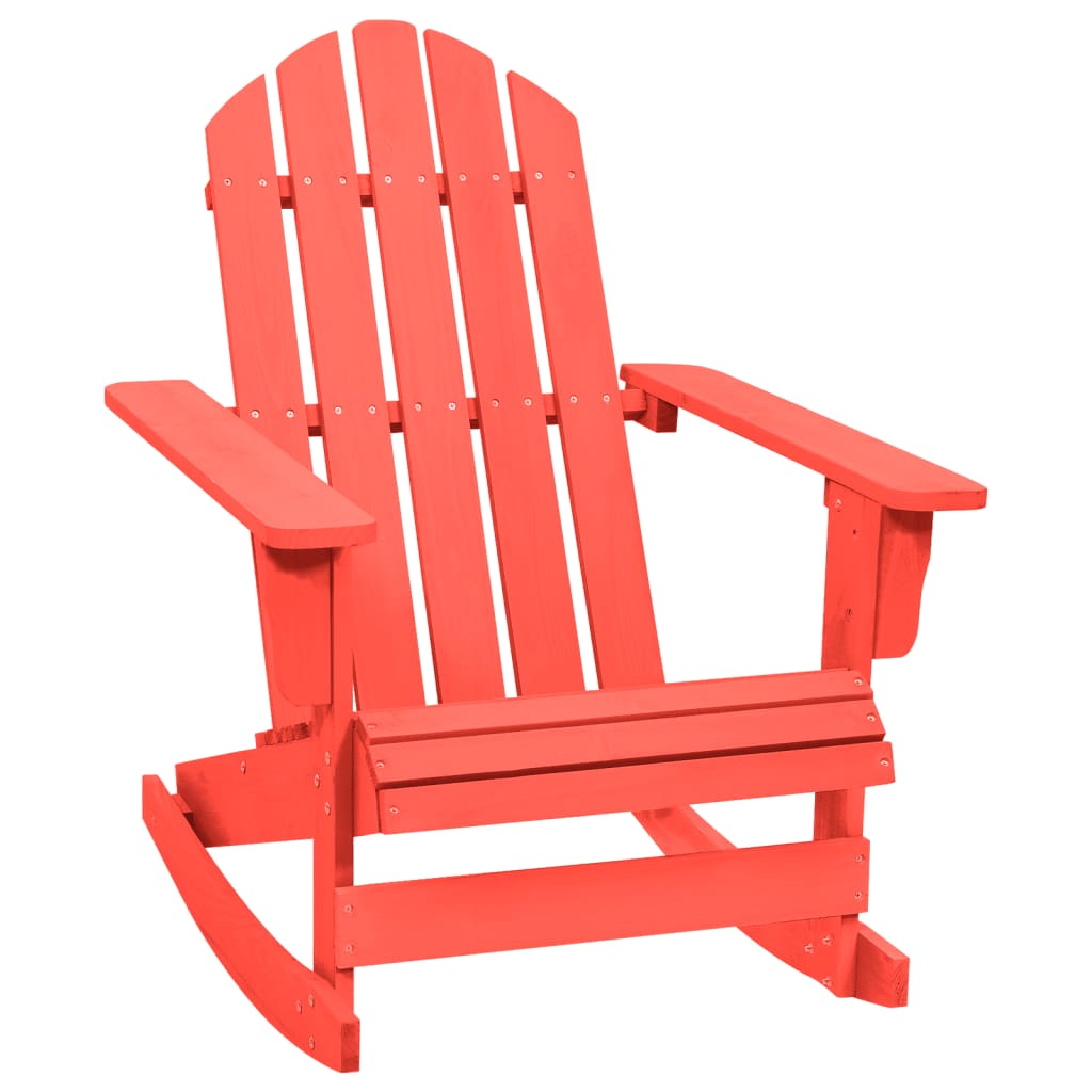 Sedia da Giardino Adirondack a Dondolo Massello di Abete Rosso - homemem39