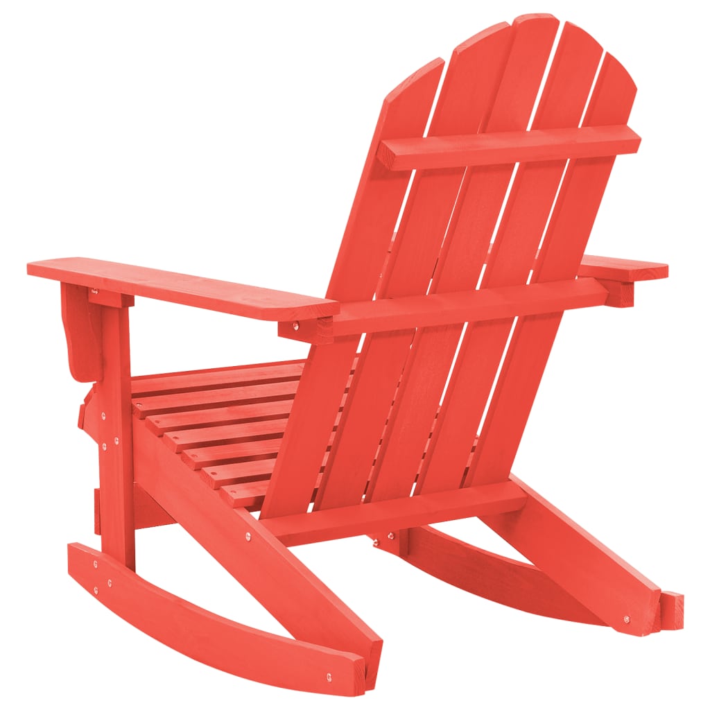 Sedia da Giardino Adirondack a Dondolo Massello di Abete Rosso - homemem39