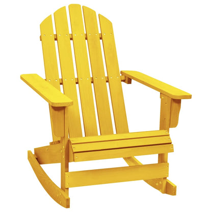 Sedia a Dondolo da Giardino Adirondack Massello di Abete Giallo - homemem39