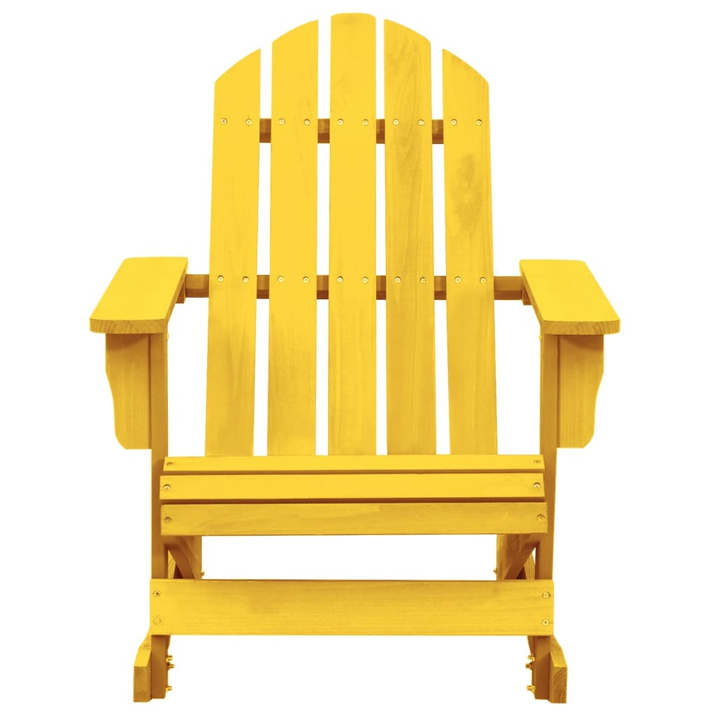 Sedia a Dondolo da Giardino Adirondack Massello di Abete Giallo - homemem39