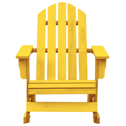 Sedia a Dondolo da Giardino Adirondack Massello di Abete Giallo - homemem39