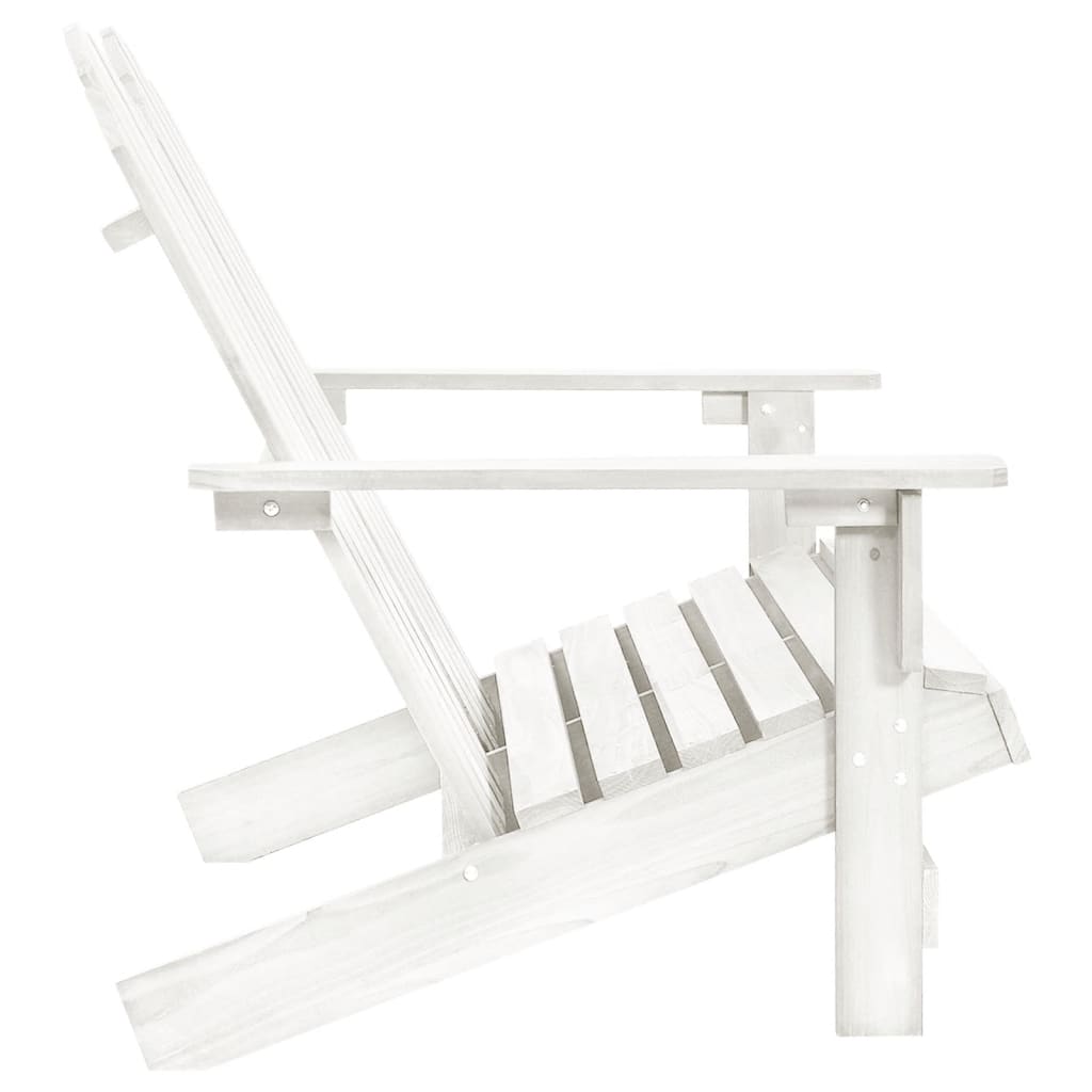 Sedia 2 Posti da Giardino Adirondack in Abete Massello Bianco - homemem39