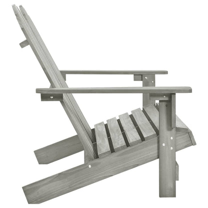 Sedia 2 Posti da Giardino Adirondack in Abete Massello Grigio - homemem39