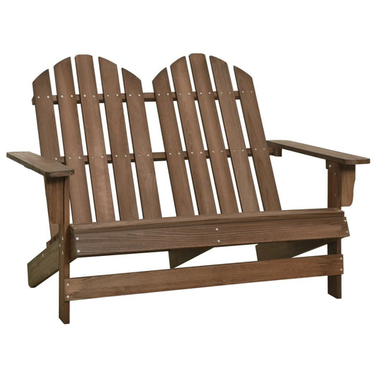 Sedia 2 Posti da Giardino Adirondack in Abete Massello Marrone - homemem39