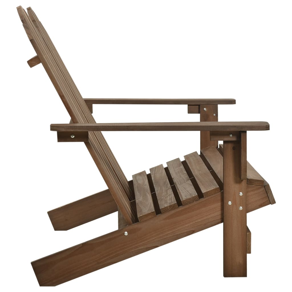 Sedia 2 Posti da Giardino Adirondack in Abete Massello Marrone - homemem39