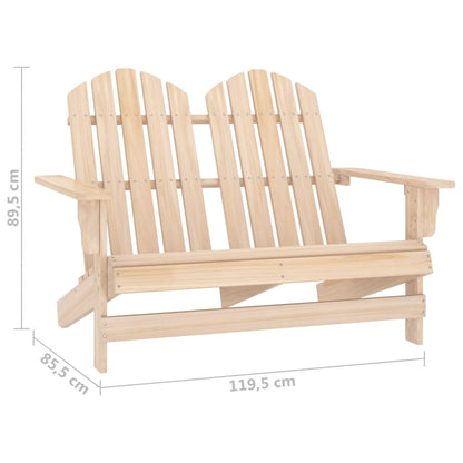 Sedia da Giardino Adirondack 2 Posti in Legno Massello di Abete - homemem39