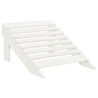 Sedia 2 Posti Adirondack con Ottomana in Abete Massello Bianco - homemem39