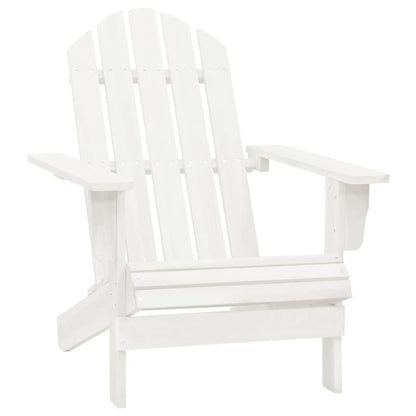 Sedia Adirondack da Giardino con Tavolo Abete Massello Bianco - homemem39