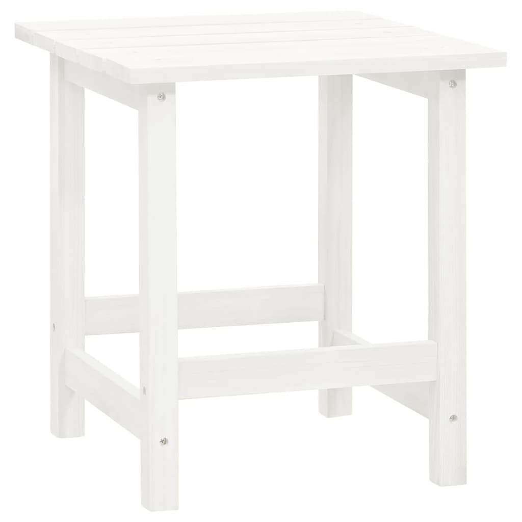 Sedia Adirondack da Giardino con Tavolo Abete Massello Bianco - homemem39