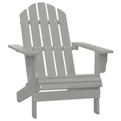 Sedia da Giardino Adirondack con Tavolino Legno Abete Grigio - homemem39