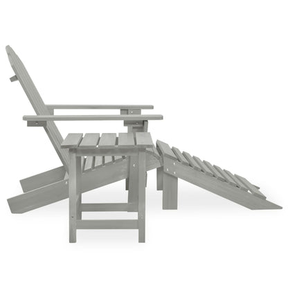 Sedia Giardino Adirondack Ottomana Tavolo Abete Massello Grigio - homemem39