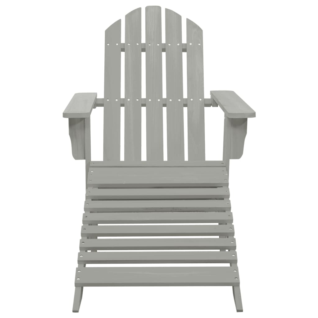 Sedia Giardino Adirondack Ottomana Tavolo Abete Massello Grigio - homemem39