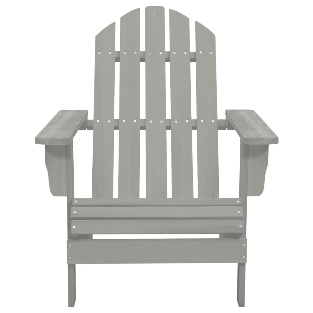 Sedia Giardino Adirondack Ottomana Tavolo Abete Massello Grigio - homemem39