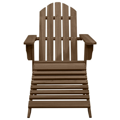 Sedia Adirondack con Ottomana e Tavolo Abete Massello Marrone - homemem39