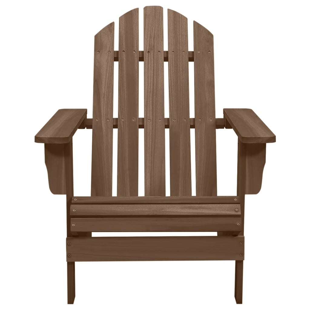 Sedia Adirondack con Ottomana e Tavolo Abete Massello Marrone - homemem39