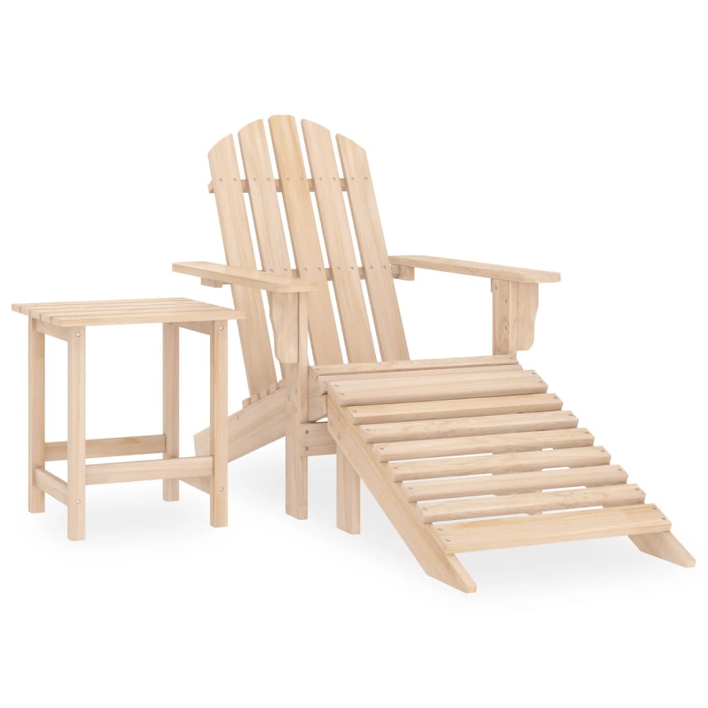 Sedia Adirondack con Poggiapiedi e Tavolo Massello di Abete - homemem39