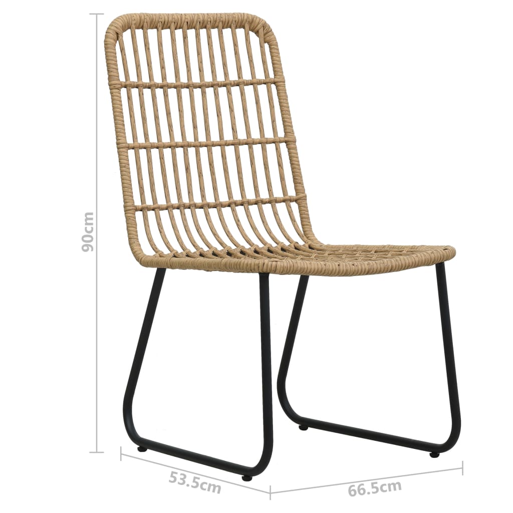 Set da Pranzo da Giardino 5 pz in Polyrattan e Vetro - homemem39