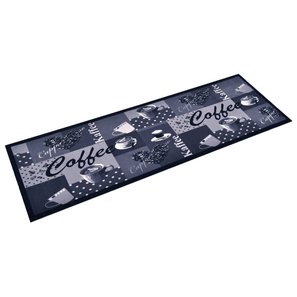 Tappetino da Cucina Lavabile Caffè Blu 45x150 cm - homemem39