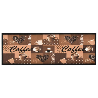 Tappetino da Cucina Lavabile Caffè Marrone 60x180 cm - homemem39