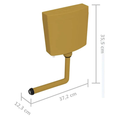 Sciacquone WC con Ingresso Acqua dal Basso 3/6 L Giallo Curry - homemem39