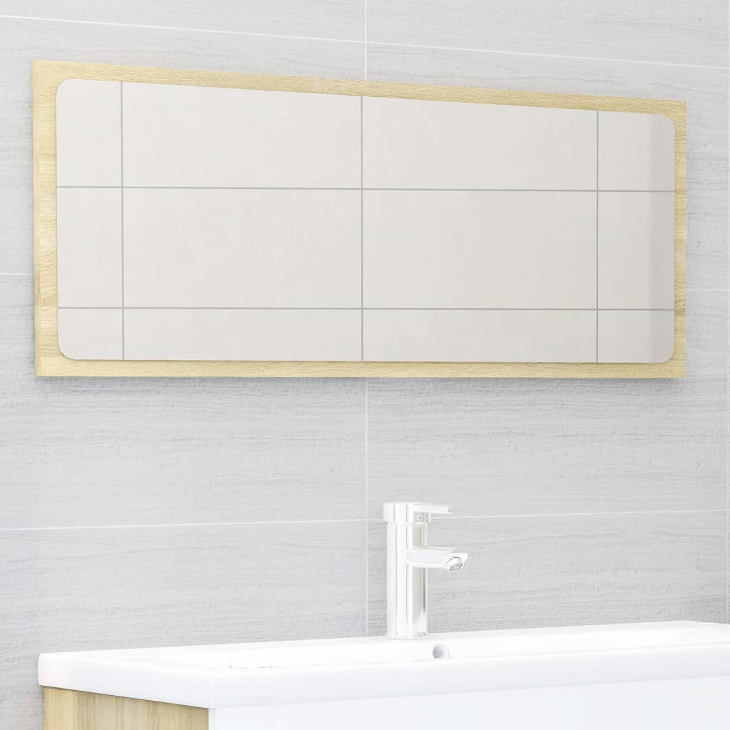 Set Mobili Bagno 2 pz Bianco e Rovere Sonoma Legno Multistrato - homemem39