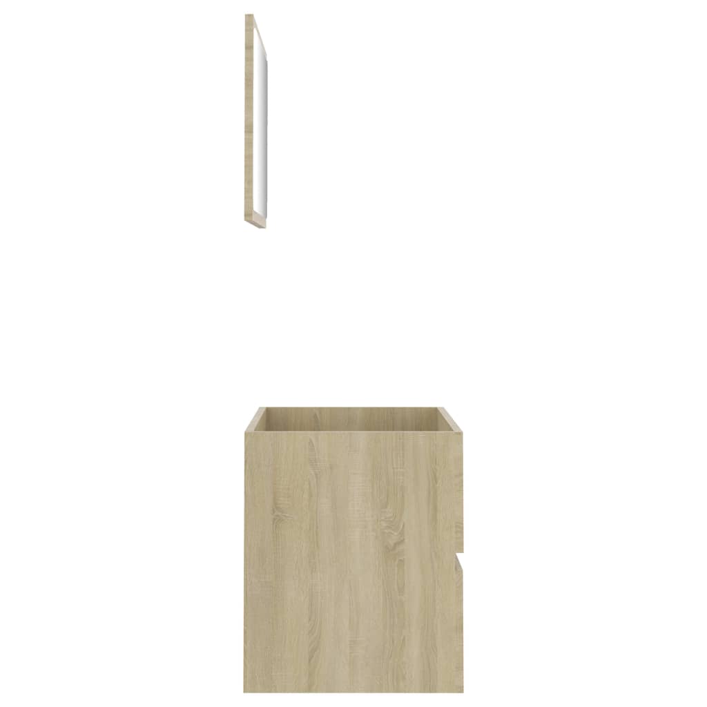 Set Mobili da Bagno 2 pz Rovere Sonoma in Legno Multistrato - homemem39