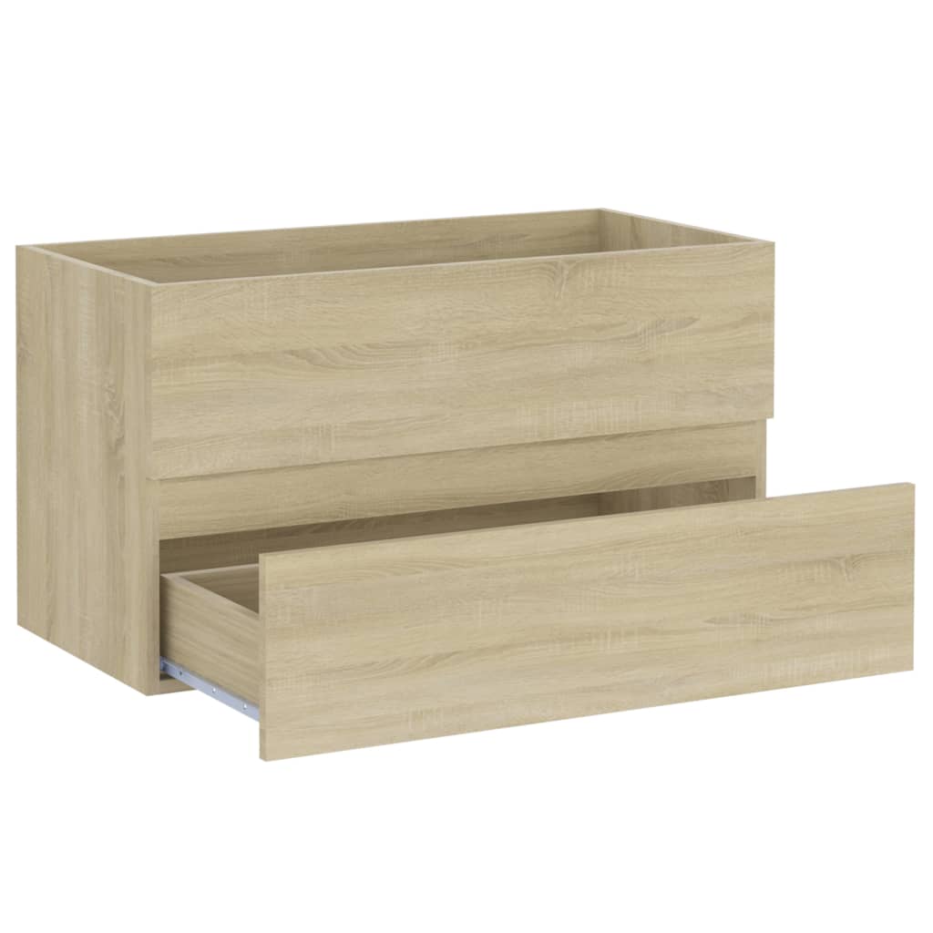 Set Mobili da Bagno 2 pz Rovere Sonoma in Legno Multistrato - homemem39