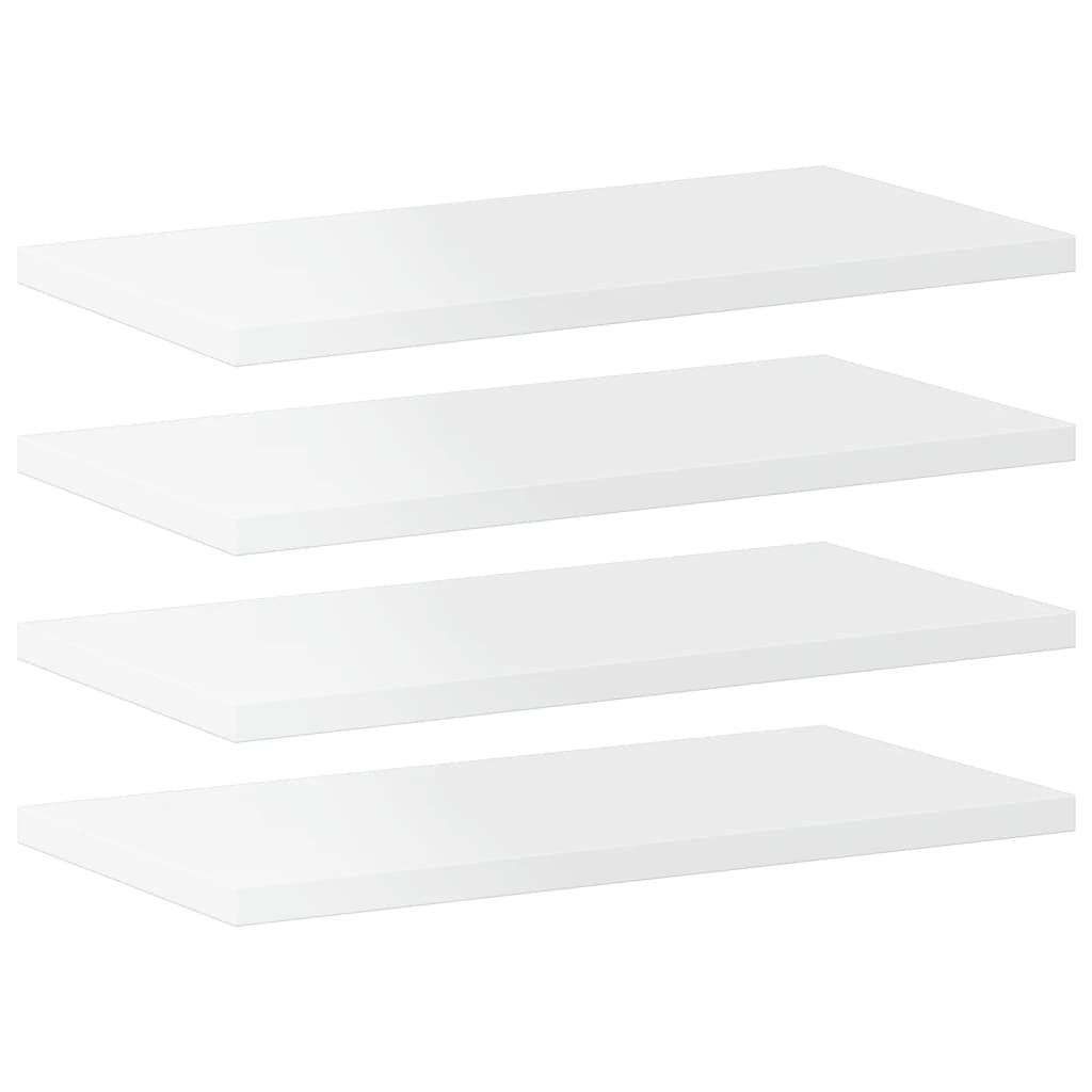 Ripiani per Libreria 4 pz Bianco Lucido 40x20x1,5cm Multistrato - homemem39