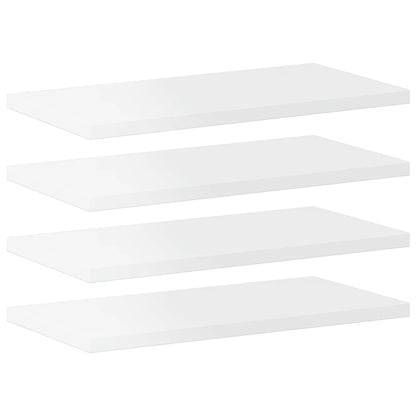 Ripiani per Libreria 4 pz Bianco Lucido 40x20x1,5cm Multistrato - homemem39