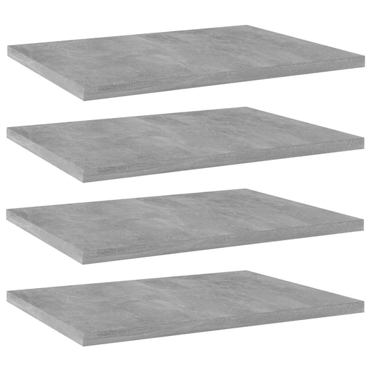 Ripiani per Libreria 4pz Grigio Cemento 40x30x1,5cm Multistrato - homemem39