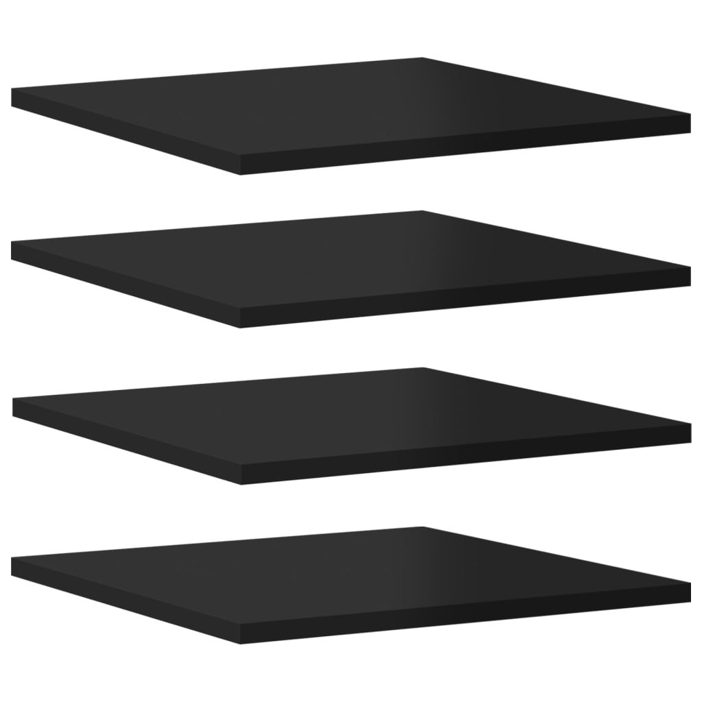 Ripiani per Libreria 8pz Nero Lucido 40x40x1,5cm Multistrato - homemem39