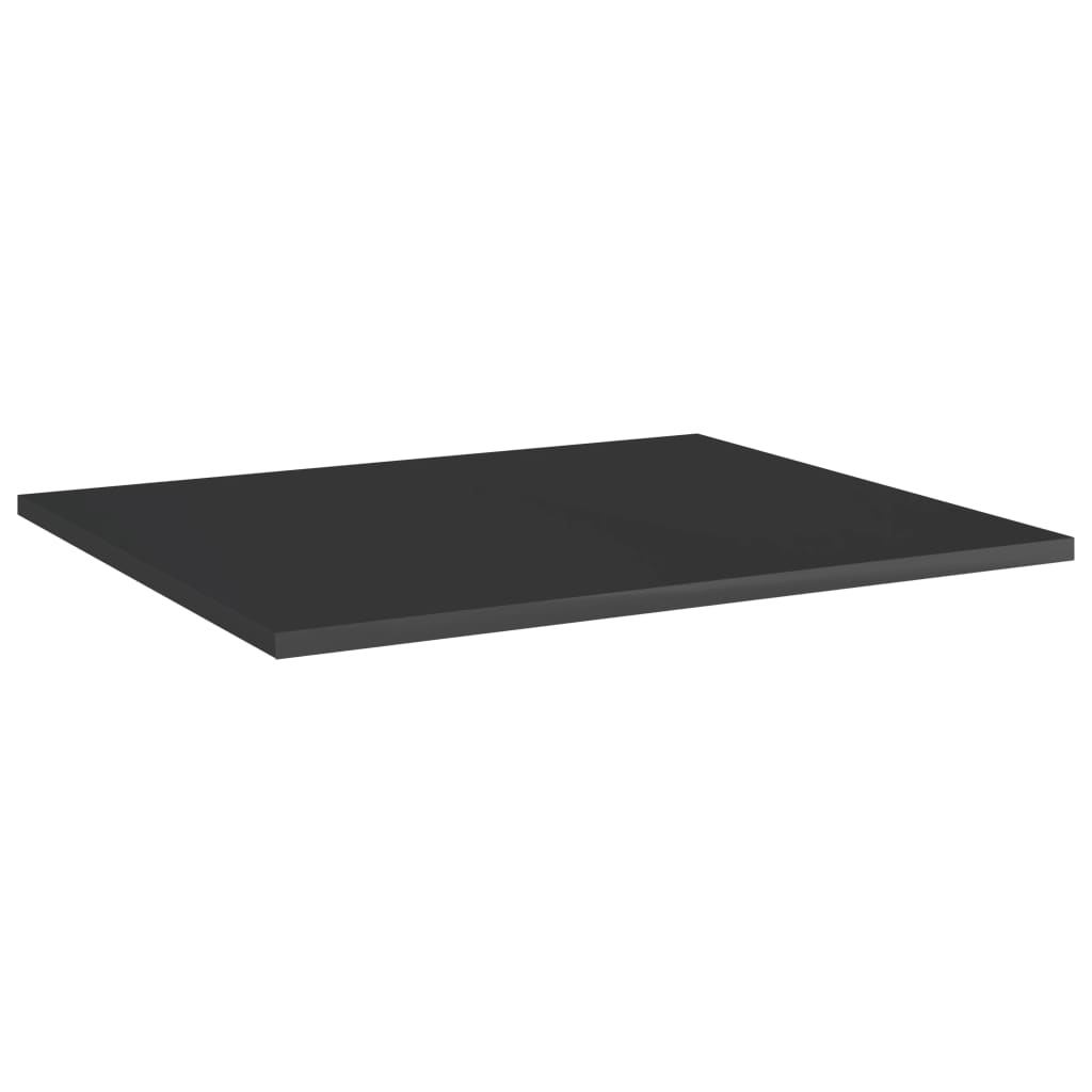 Ripiani per Libreria 8 pz Nero Lucido 60x50x1,5 cm Truciolato - homemem39